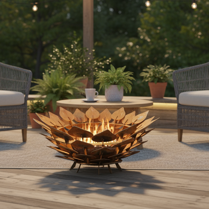 Open-Leaf Firepit