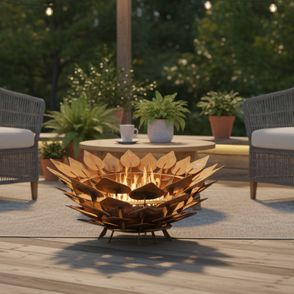 Open-Leaf Firepit