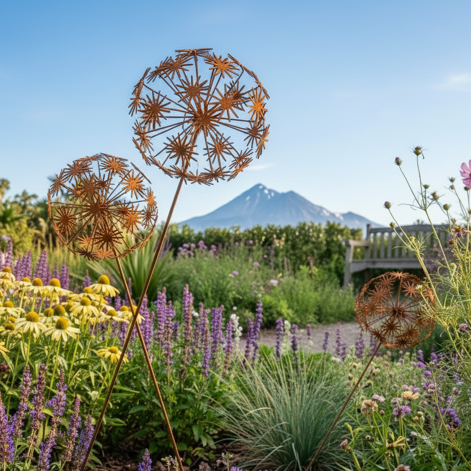 3 x Dandelion Ball Sculptures