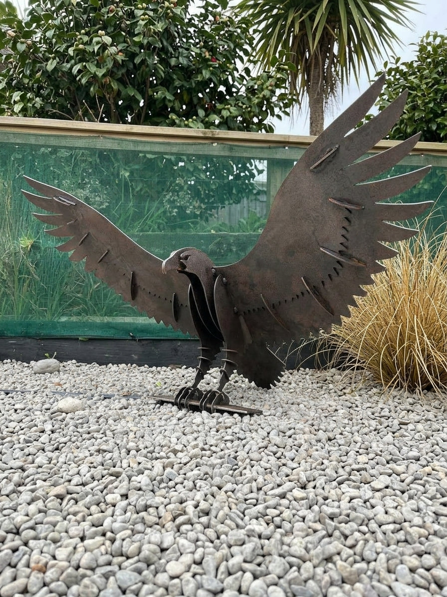 3D Corten Steel Eagle Sculpture