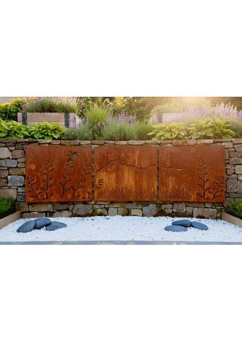 Mountain View Corten Panel Set