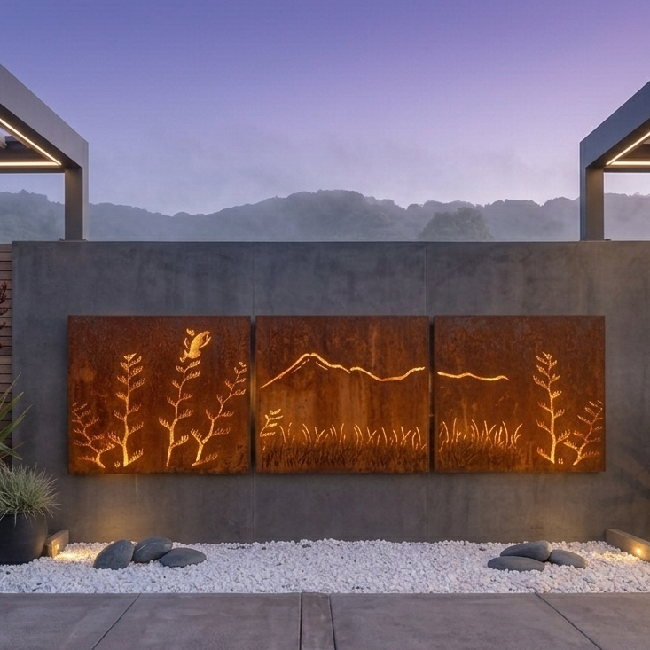 Mountain View Corten Panel Set