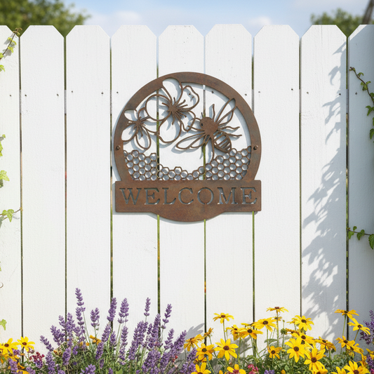 Welcome Bee Sign